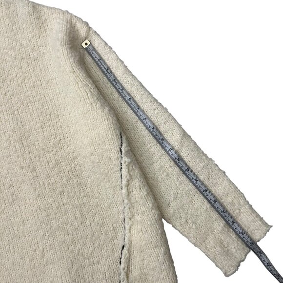 Adnym Atelier Women Chunky Knit Wool Asymmetric Sweater Cream S Lagom Minimalist - Picture 9 of 9